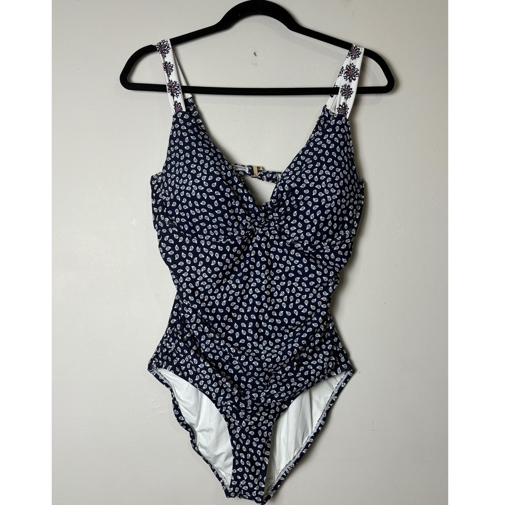 Anne Cole Womens One Piece Swimsuit 14 Twist Front Underwire Adjustable Strap